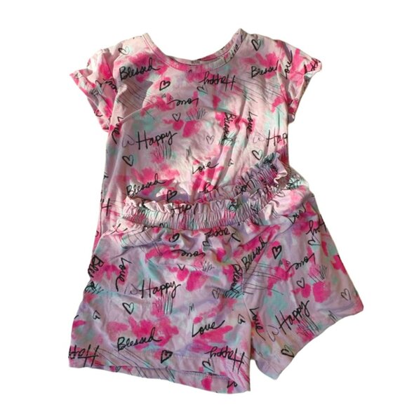 Love Republic Other - Love Republic Girls Tie Dye Pajama Set Happy Love Graphic PJs 7/8